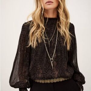 ba&sh SHAMY stand-up collar blouse
